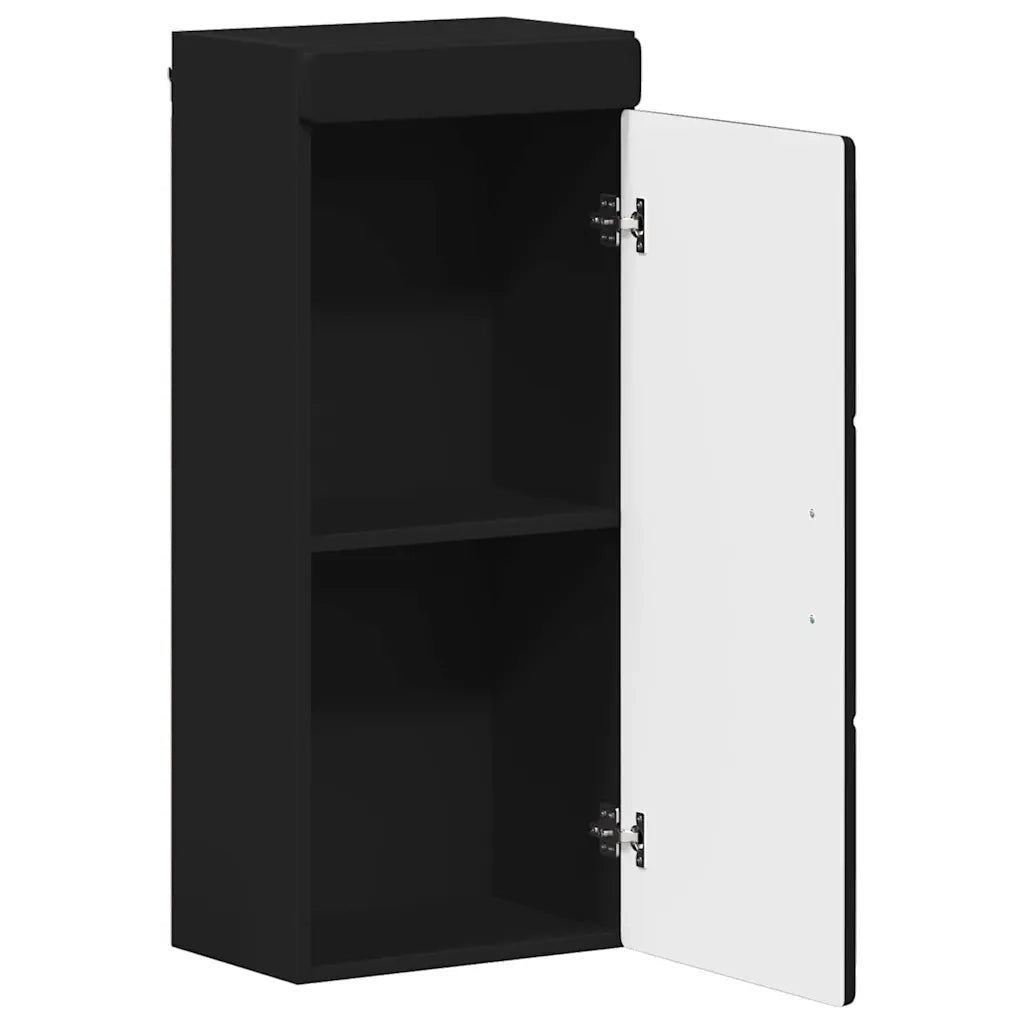 Armadio da bagno a muro con porta TULUM Nero 37 x 24,5 x 86 cm