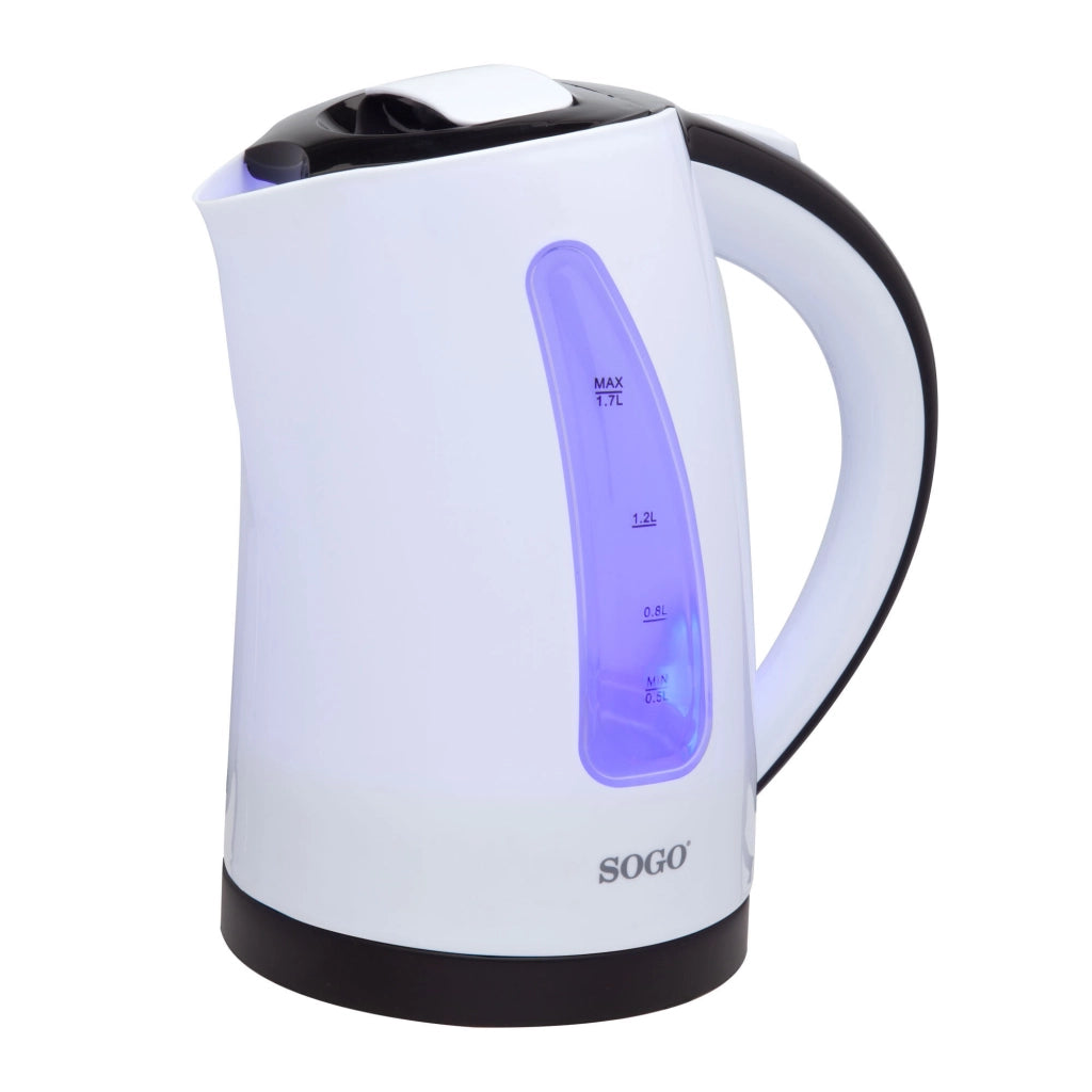 SOGO Bollitore Elettrico Senza Fili 1.7L - Acciaio Inox, 360Â°, Spegnimento Auto, Protezione Surriscaldamento
