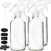 Spruzzatori in Vetro 500ML - Flessa Spray in Vetro Riciclabile - Flessa con Attivatore a Nibbio Spruzzatore Trasparente