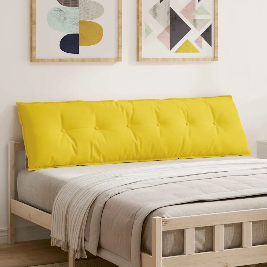 Cuscino per Schiena Giallo Chiaro 180 x 19 x 50 cm Tessuto 42014925