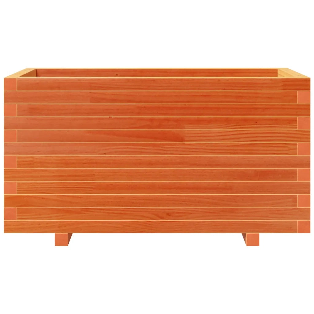 Fioriera Giardino Marrone Cera 90x40x49,5cm Legno Massello Pino