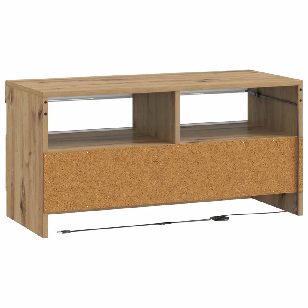 Mobile TV LED Rovere Artigianale Legno ingegnerizzato 897884
