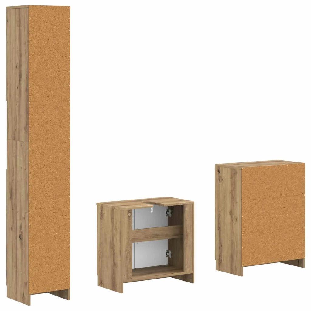 Set di armadietti da bagno in 3 pezzi UTRECHT 3417494