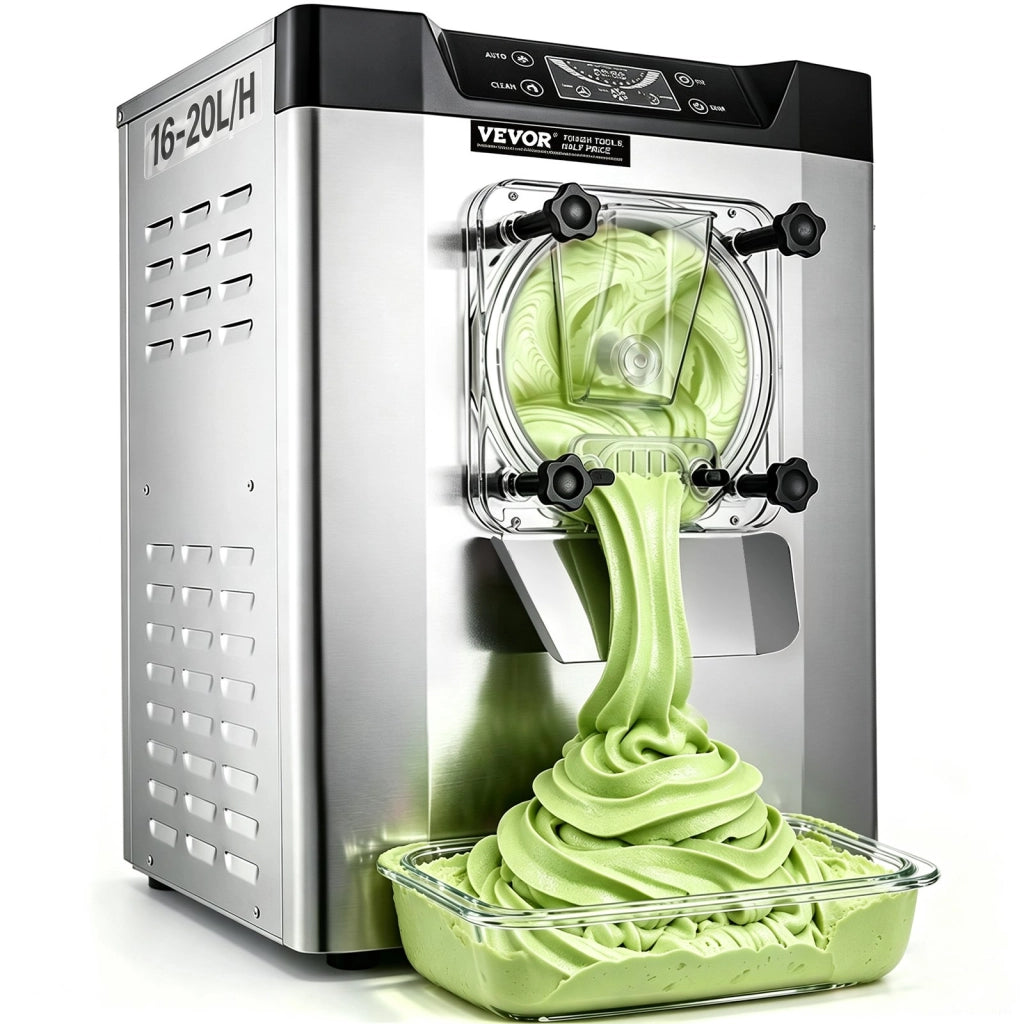 Macchina per Gelato Duro YKF-618 1400W in Acciaio Inox, Produzione 16-20 L/H, per Ristorante e Bar