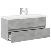 vidaXL Set Mobili da Bagno 2 pz Grigio Cemento in Legno Multistrato