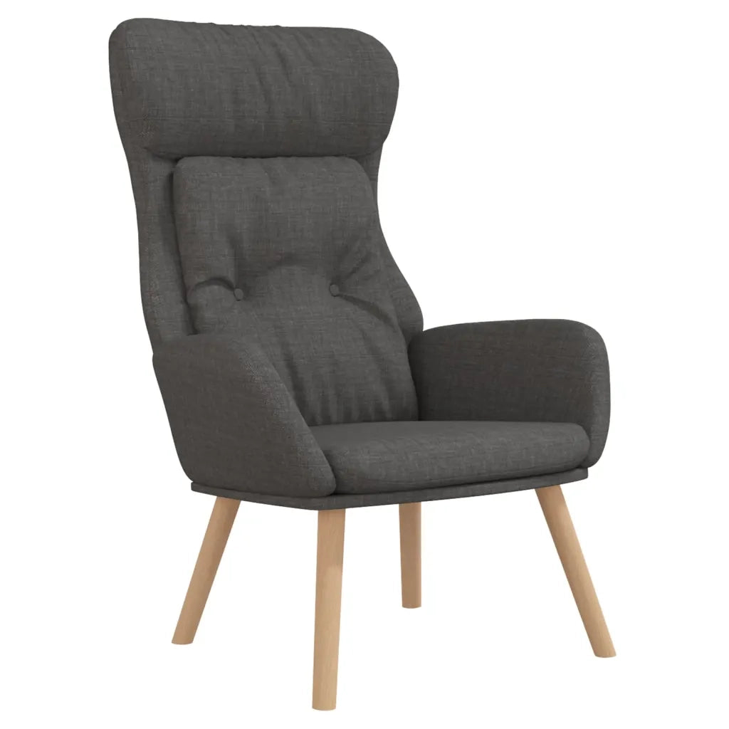 Sedia Relax Grigio Scuro in Tessuto 341291