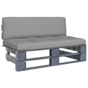 Divano Centrale da Giardino Pallet Legno Pino Impregnato Grigiocod mxl 96753
