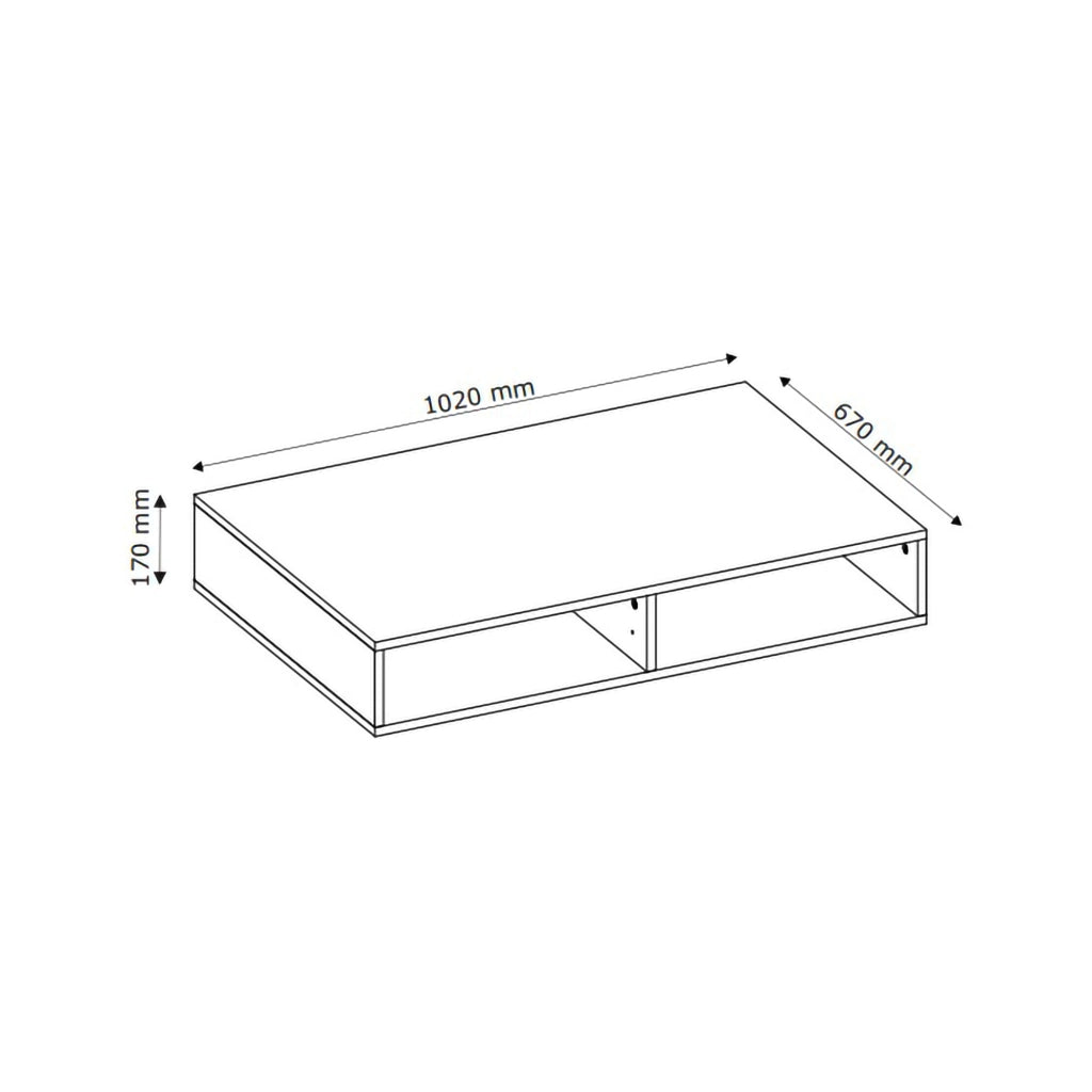 Liparime, Tavolino da Salotto 2 Cassetti, 102x67x32h cm Marrone Rovere Nodi