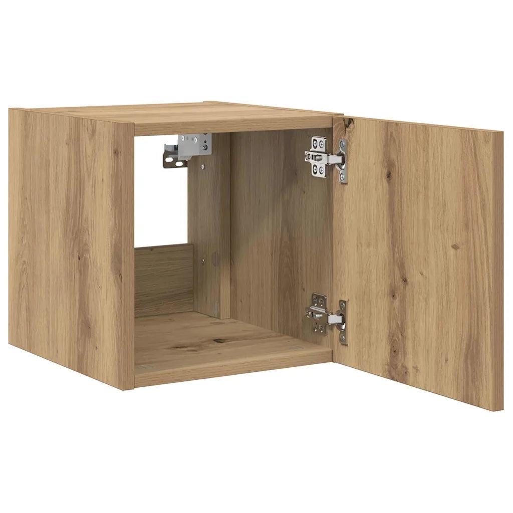 Mobile TV da Parete | Armadietto TV | Mobile Porta TV Rovere Artigianale 30,5 x 35 x 30 cm