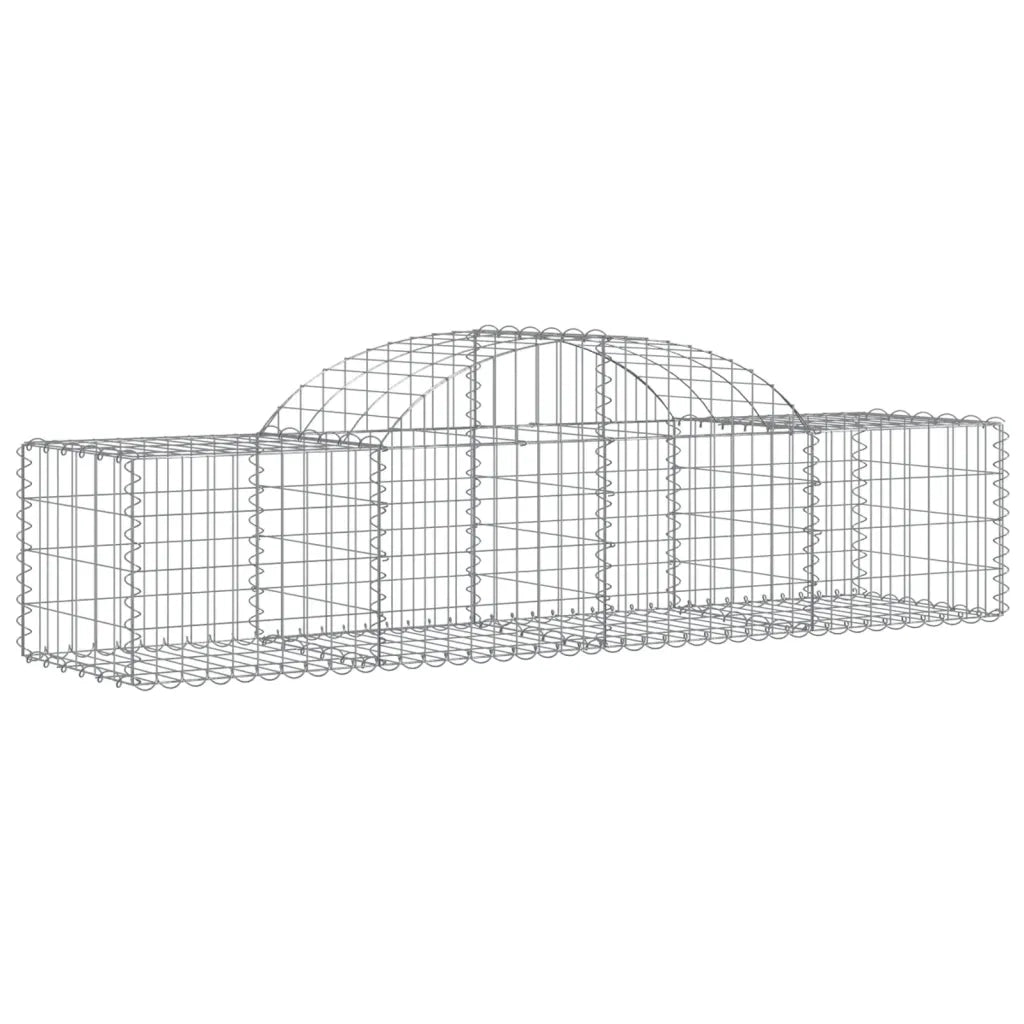 Cesti Gabbioni ad Arco 20 pz 200x50x40/60 cm Ferro Zincato 3146272