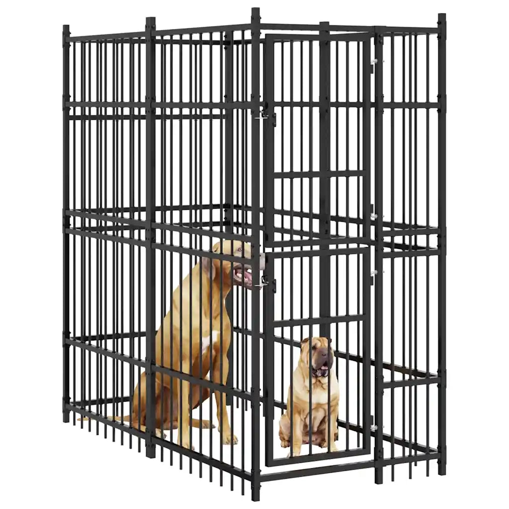 Gabbia per Cani da Esterno in Acciaio 1,84 mÂ² cod mxl 43254