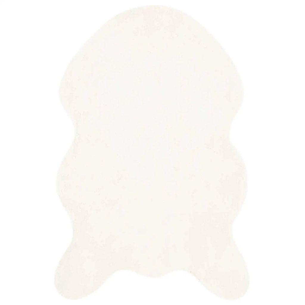 Tappeto antiscivolo in sintetica di coniglio OLITE Crema