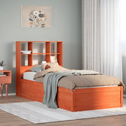 Giroletto senza Materasso-Struttura Letto Marrone Cera 100x200 cm Legno di Pino 559266
