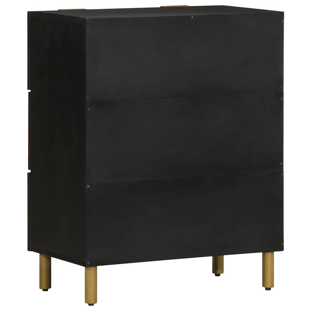 Credenze 2 pz Nere 60x33x75 cm in Legno Multistrato 3309992