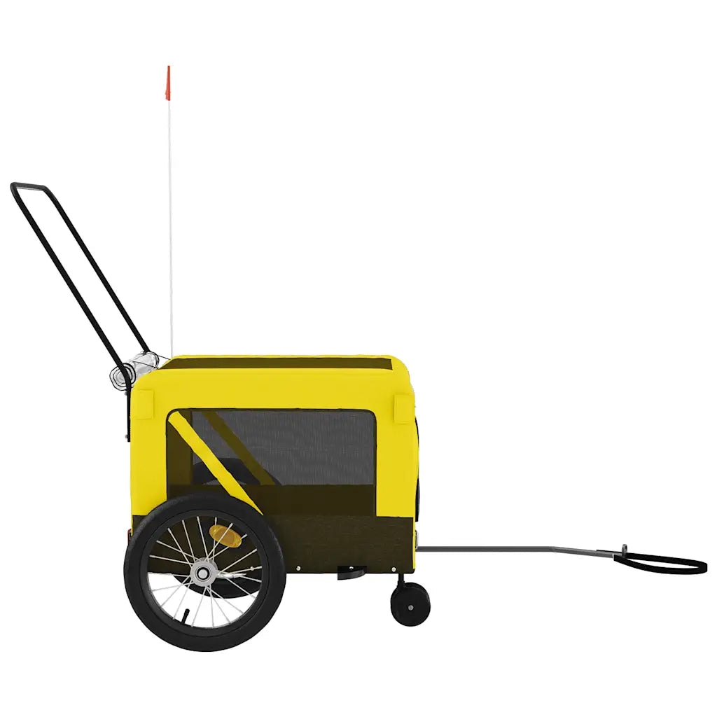 Rimorchio da Bici per Animali Giallo e Nero Oxford e Ferro CFW6263461
