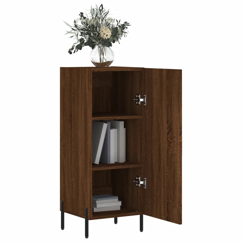 Credenza Rovere Marrone 34,5x34x90 cm in Legno Multistrato 828555