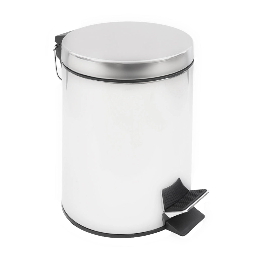 MAURY'S PATTUMIERA INOX TONDA A PEDALE CON TECNOLOGIA SOFT CLOSE 5 LITRI