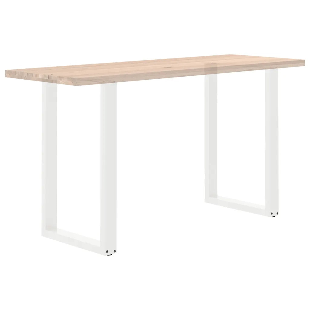 Gambe per tavolo da bar a forma di U 2 pz bianche 60x(90-91) cm in acciaio 4013225