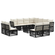 Set Divano da Giardino 12 pcs Nero polyrattan 3434260