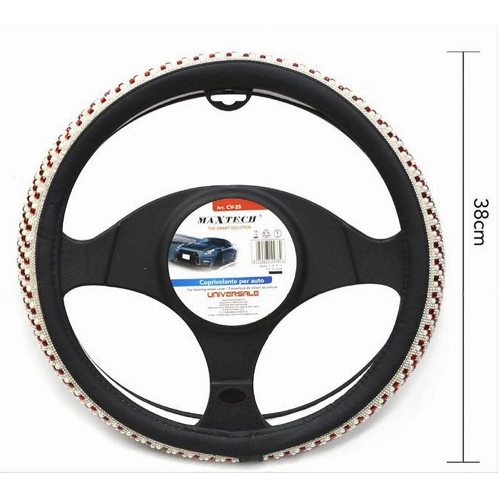 Trade Shop - Coprivolante Universale Auto Fodera Copertura Sterzo 38 Cm Decoro Colorato Cv-25 -
