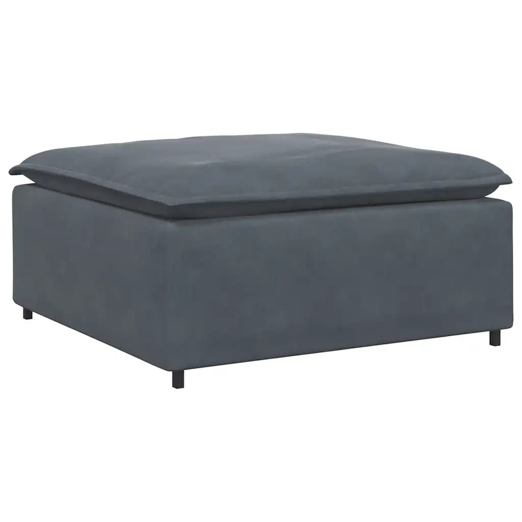 Modulo Poggiapiedi Divano Modulare Grigio Scuro 100x100x48 cm CFW6693882