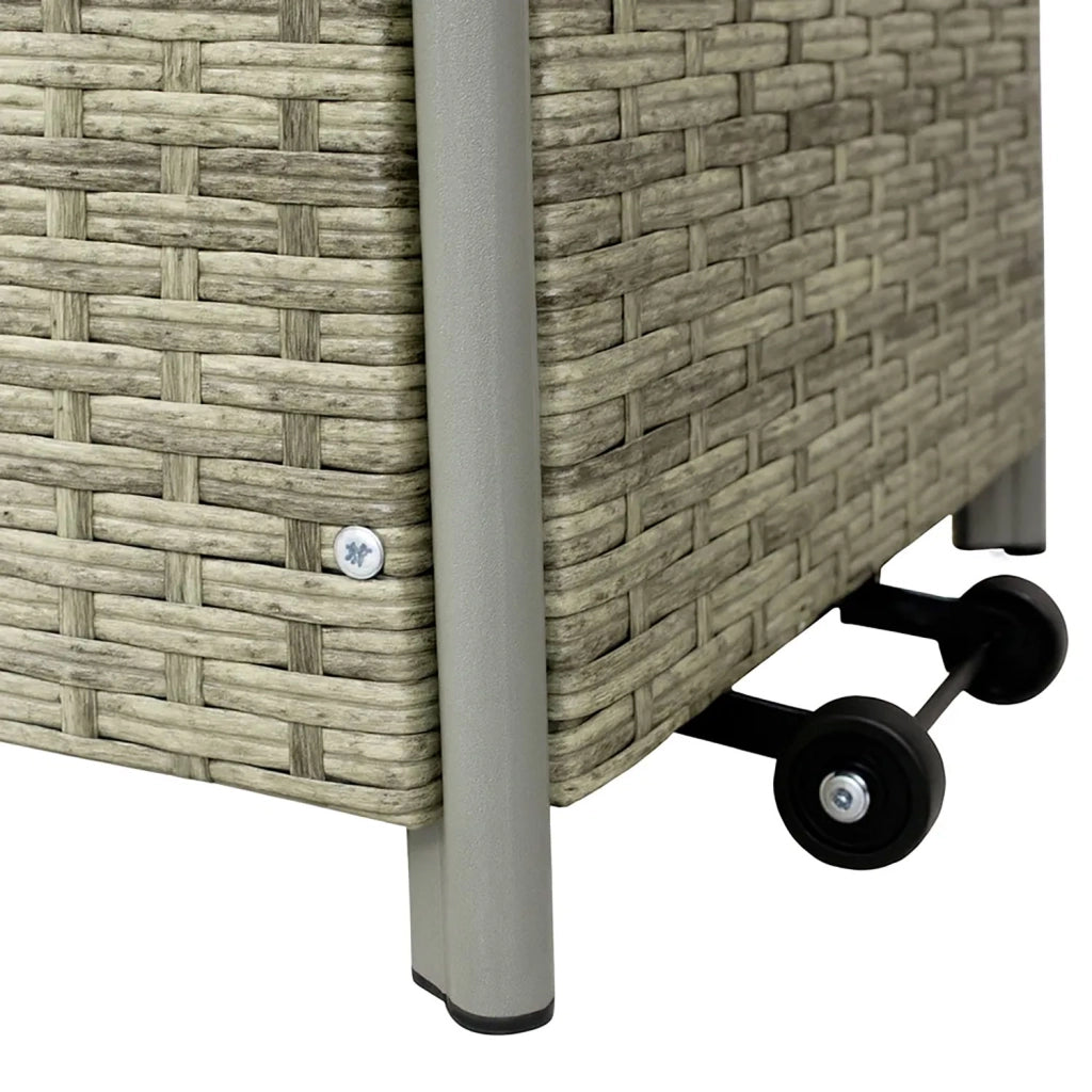 Stufa a Fungo a Gas Max 13kW Fiamma Viva Verticale 52x52x227 cm Pyramid Grigio Rattan