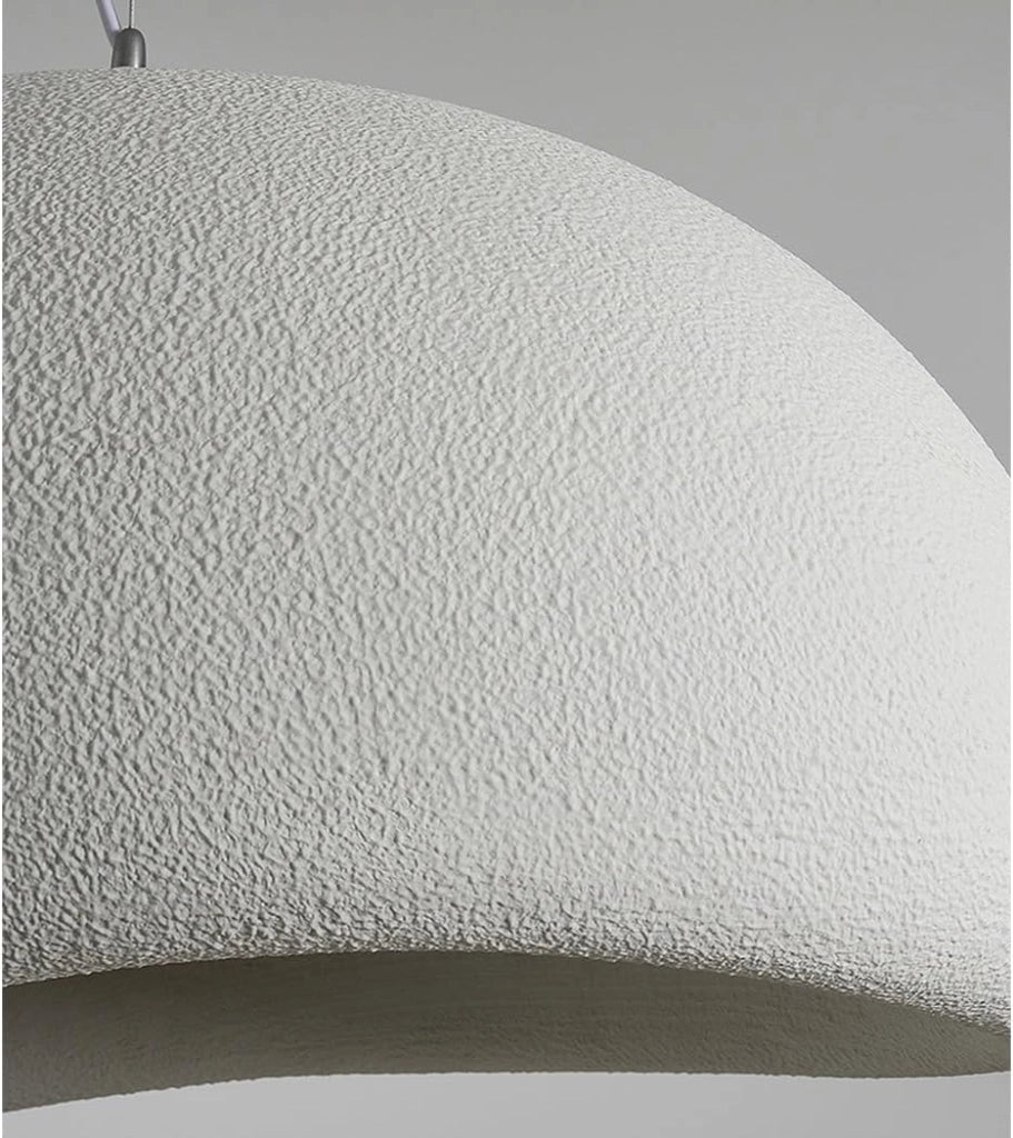 Lampadario a sospensione Wabi-Sabi in polistirene ad alta densità Ø40 cm – Attacco E27 – Stile giapponese moderno – Bianco effetto pietra
