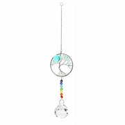 Decorazione per finestra/giardino - Hanger a cristalli prisma - Albero della vita - Decorazione per finestra/giardino - Feng Shui - Materiale: rame/cristallo - Dimensione: 14 pollici - Hanger per finestra