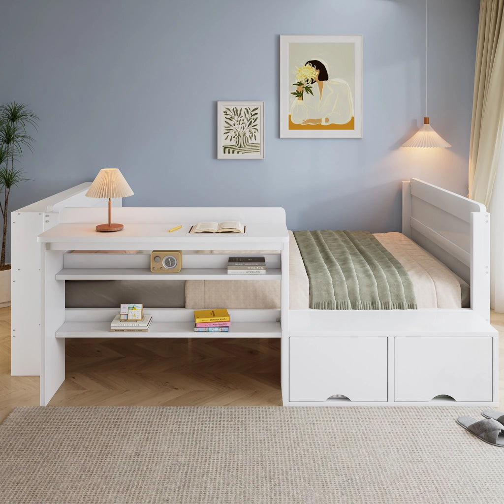 letto in legno bianco 120 x 200 cm