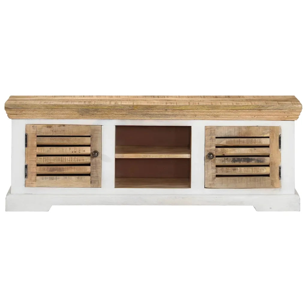Mobile Porta TV-Credenza TV 110x30x40 cm in Legno Massello di Mango