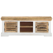 Mobile Porta TV-Credenza TV 110x30x40 cm in Legno Massello di Mango
