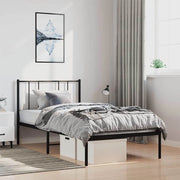 Giroletto con Testiera in Metallo Nero 100x190 cmcod mxl 130203