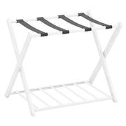 Portapacchi pieghevole 68 x 43 x 58 cm capacità di carico 60 kg moderno e pratico metallo bianco 20_0013671
