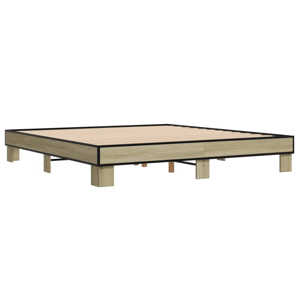 Giroletto Rovere Sonoma 160x200 cm in Legno Multistrato Metallo 3280228