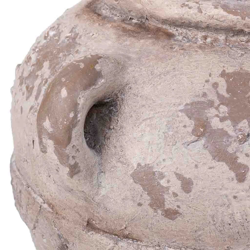 Vaso decorativo color pietra, 38x34x34h cm