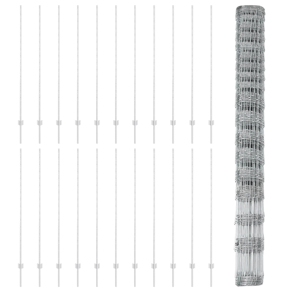 Pali di Recinzione  22 pcs U-Channel 150 cm Acciaio Zincato