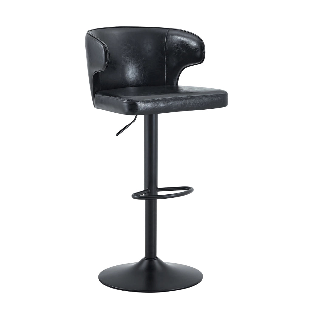 SEDIA BAR Regolabile 85-110 cm Girevole PU Nero