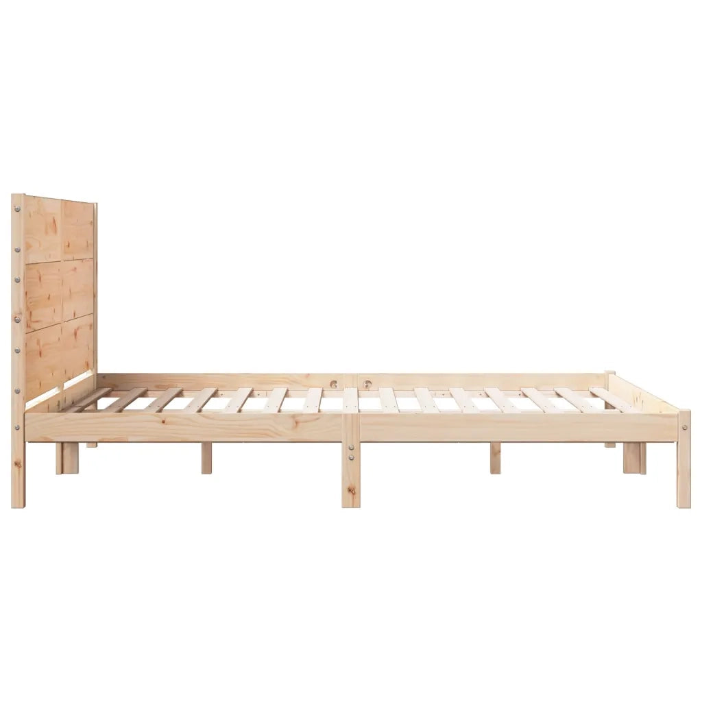 vidaXL Giroletto Extra Lungo senza Materasso 160x220 cm Legno Massello