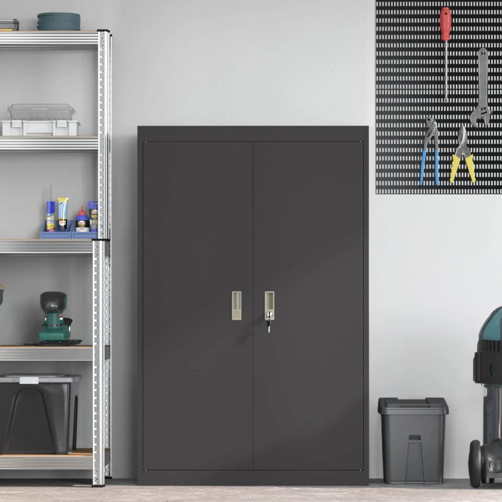 Armadio Nero 90 x 40 x 140 cm Acciaio