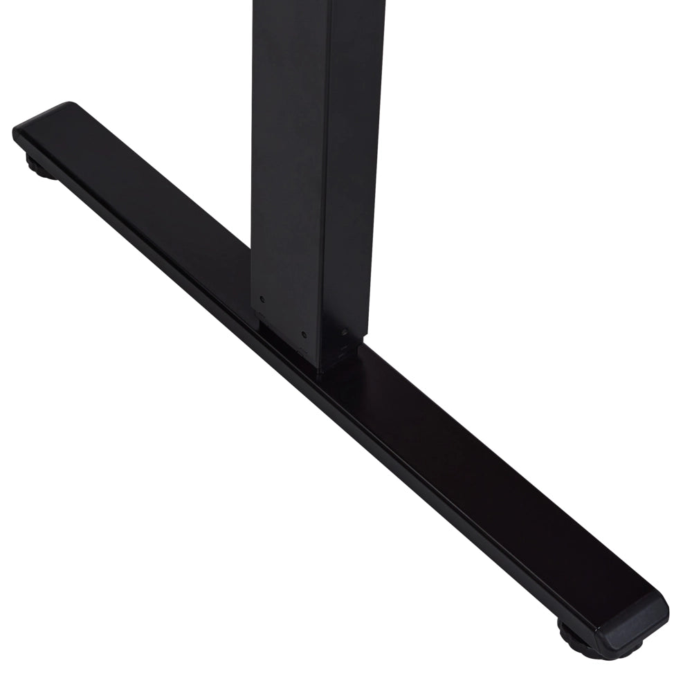 Scrivania elettrica regolabile a forma di L 160 x 59 cm Piano bianco e nero lato sinistro stile moderno