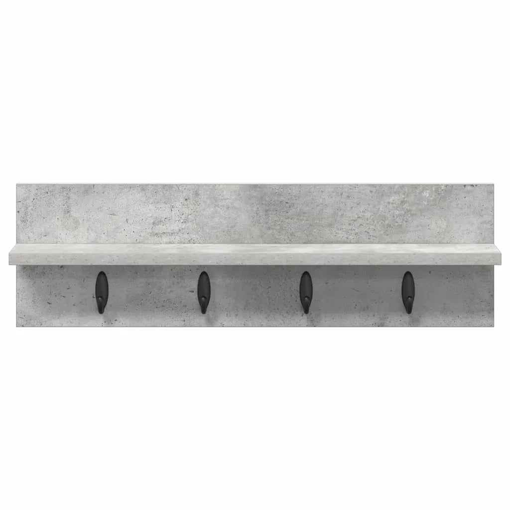vidaXL Appendiabiti a muro Grigio cemento 60 x 10.5 x 18 cm