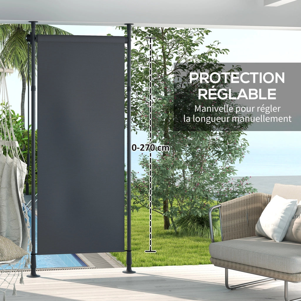Tenda da Sole Retrattile con Manovella ¨C Xylo ¨C Alluminio Poliestere Grigio Antracite