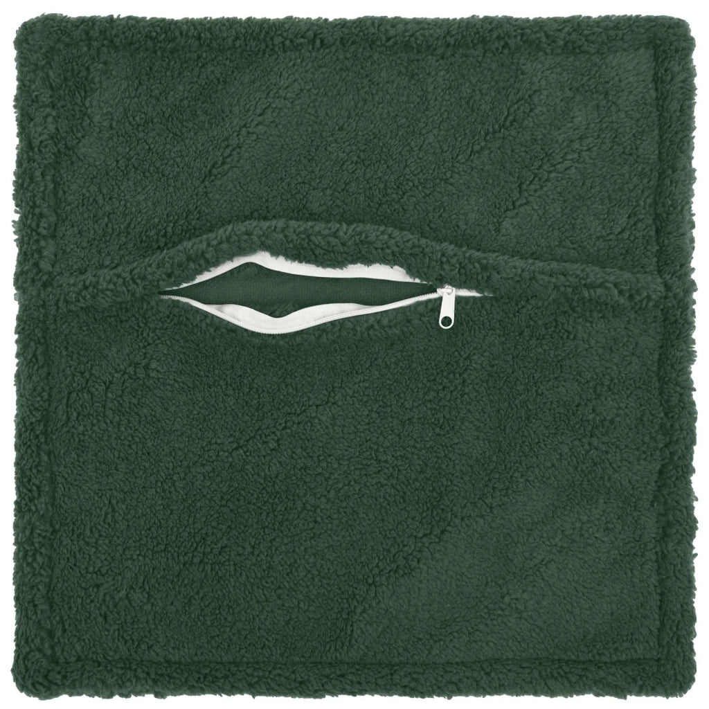 Federa 2 pcs HOUTEN Verde Scuro 35 x 35 cm Bouclé 916571