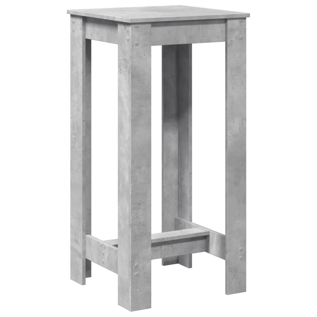 Tavolo da Bar Grigio Cemento 51x50x103,5cm in Legno Multistrato