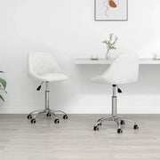 Sedie da Pranzo Girevoli 2 pz Bianche in Similpelle cod mxl 55094