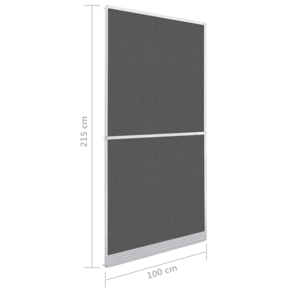 Schermo Insetti a Battente Bianco e Nero 100 x 215 cm CFW3515230