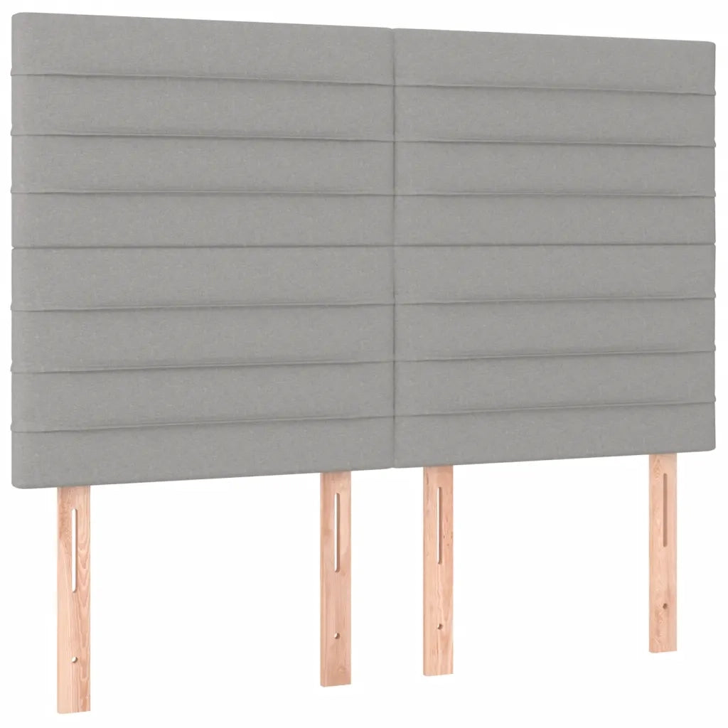 Giroletto a Molle con Materasso Grigio Chiaro 140x190cm Tessuto 3137229
