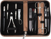 Set di manicure 12 pezzi - Set di pedicure - Set di cura unghie - Set di cura unghie - Kit di manicure in pelle sintetica