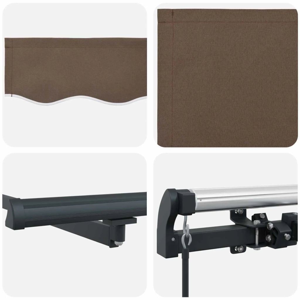 Tenda retrattile Tortora 300 x 250 cm Poliestere e Alluminio 3425846
