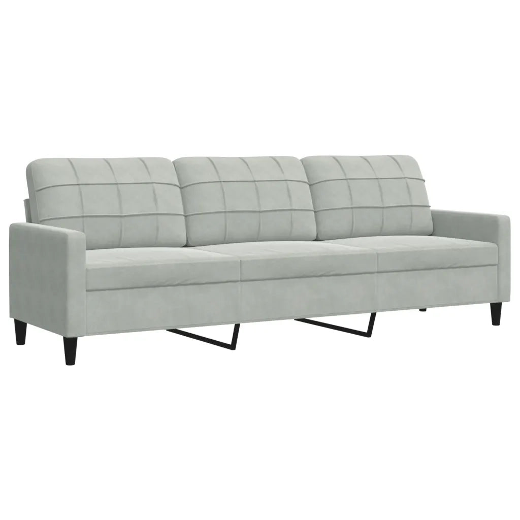 vidaXL Set di Divani 2 pz con Cuscini Grigio Chiaro in Velluto